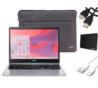 acer Chromebook 315 Laptop HD de 15.6 pulgadas para negocios y estudiantes, Intel Celeron N4020, 4 GB LPDDR4, 64 GB eMMC, Bluetooth, Chrome OS, plateado con funda + accesorios