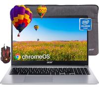 acer Chromebook 315 Laptop para Estudiantes y Negocios, visualización HD de 15.6 Pulgadas, Intel Celeron N4020 de Doble núcleo (hasta 2.8 GHz), 4 GB de RAM, 64 GB eMMC, gráficos Intel UHD, batería