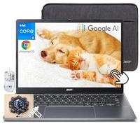 acer Chromebook Plus 514 Laptop con Google AI, Intel 8-Core i3-N305, 8 GB LPDDR5, 2 TB SSD, 32 GB USB C Flash Drive, pantalla táctil FHD IPS de 14 pulgadas, Wi-Fi 6E, cámara web 1080P, Chrome OS,