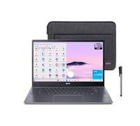 Acer Chromebook Plus 515, 15.6 pulgadas FHD (1920 x 1080) LCD Touch Display Laptop, Intel i3-1305U, 8GB LPDDR5X, 256GB SSD, cámara FHD, Chrome OS, Wi-Fi 6E, gris, funda protectora incluida, accesorios