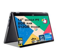 acer Chromebook Plus Spin 514 Laptop 2 en 1 de 14 pulgadas WUXGA IPS pantalla táctil (100% sRGB) Intel 10-core i5-1334U 8GB RAM 512GB almacenamiento retroiluminado tipo C concentrador ICP de carga