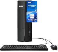acer Computadora de escritorio SFF 2025 Intel Core i7-13700 (Beats i9-11900K), 32GB RAM, 1TB SSD, Intel UHD Graphics 730, Wi-Fi, 2 monitores compatibles con 4K, teclado y mouse, Bluetooth, RJ45
