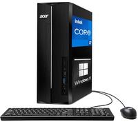 acer Computadora de escritorio SFF 2025 Intel Core i7-14700K (Beats i9-12900K), 64 GB de RAM, SSD PCIe de 1 TB, Intel UHD Graphics 730, Wi-Fi, 2 monitores compatibles con 4K, teclado y mouse