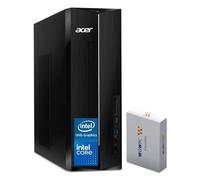 acer Escritorio Aspire 2025, 64 GB de RAM, SSD PCIe de 4 TB, procesador Intel, diseño ultra silencioso, lector de tarjetas SD, soporte de monitor dual 4K, USB-C, teclado y mouse con cable, Windows 11