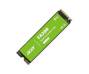 acer FA200 M.2 2280 SSD 4TB: PCIe 4.0 NVMe Gen4x4 con HMB y SLC, velocidad de lectura de hasta 7200 MB/s, unidad interna de estado sólido para laptop, PC de escritorio y compatible con PS5