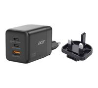 Acer Cargador Universal HP.DSCAB.019 GaN 100W 2x USB-C 1x USB-A PD 3.0 Carga rápida Negro