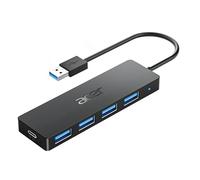 acer Hub USB 3.0, Adaptador USB Ultra Delgado de 4 Puertos, Divisor USB multipuerto con alimentación USB-A 5V3A, Extensor USB Compatible con Laptop Acer y PC, 20 cm