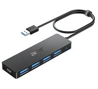 acer HUB USB 3.0, Ultradelgado Multipuerto Adaptador USB 3.0 de 4 puertos para PC, Portátil, Teclado, Mouse, Disco Duro, MacBook Pro/Air, 60 cm