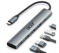 acer Hub USB C 5 en 1, Ataptador USB C a HDMI 4K, Carga PD 100W, 3X Puertos USB A, USB C Hub Multipuerto para Portátiles, PC, Tableta, MacBook Air/Pro, iPad Pro, iPhone 16 Serie
