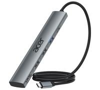 acer Hub USB C 5 en 1, Ataptador USB C a HDMI 4K, Carga PD 100W, 3X Puertos USB A, USB C Hub Multipuerto para Portátiles, PC, Tableta, MacBook Air/Pro, iPad Pro, iPhone 16 Serie-60cm