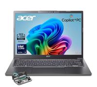 acer Laptop Aspire 14, pantalla WUXGA de 14 pulgadas (1920 x 1200), Intel Ultra 5-226V, AI Copilot+PC, 16 GB LPDDR5X RAM, 512 GB SSD, Windows 11 Home, color gris, auriculares inalámbricos TWE