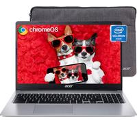 acer Laptop Chromebook 315 2023, pantalla HD de 15.6 pulgadas, Intel Celeron N4020 (hasta 2.8 GHz), 4 GB de RAM, 64 GB eMMC, gráficos Intel UHD, duración de la batería de 12.5 horas, WiFi, Bluetooth,