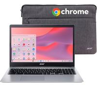 acer Laptop Chromebook 315 para estudiantes y empresas, pantalla HD de 15.6 pulgadas, procesador Intel Celeron de doble núcleo, 4 GB de RAM, laptop eMMC de 64 GB, batería de hasta 12.5 horas de
