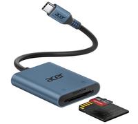 acer Lector de Tarjetas SD/Micro SD, Adaptador USB C de Lector Tarjetas, SD Card Reader Portátil Compatible con SD/Micro SD/SDHC/SDXC/MMC para iPhone 15/16 Pro MAX, MacBook, Surface Pro-Azul