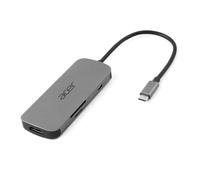 Acer Mini Dock 7 en 1 USB-C, HDMI 4K, Lector de Tarjetas SD y TF, 100 W | Docking station Compacta para Portátil, 3840x2160 a 60 Hz, Compatible con Windows, Mac y Chrome OS, Transferencia de 5 Gbps