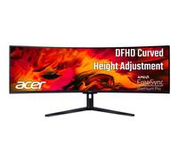 Acer Monitor de Juegos DFHD Curvado de Marco Cero 1800R de 49 Pulgadas (3840 x 1080) | AMD FreeSync Premium Pro | Actualización de hasta 144 Hz | 4 ms (G a G) | 1 Puerto de Pantalla 1.4 y 2 Puertos