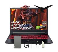 acer Nitro 5 - Laptop para juegos FHD de 15.6 pulgadas, 144 Hz, 32 GB de RAM, SSD NVMe de 2 TB, AMD Ryzen 7 5600H, NVIDIA GeForce GTX 1650, teclado retroiluminado, WiFi 6, negro, Windows 11, juego de