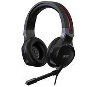 Acer Nitro Gaming Headset - Auriculares Accessory Gaming (Cable Jack de 3,5 mm, Formato Circumaural, Micrófono Incluido, 21 Ohm, 94 dB, 20Hz-20KHz, Cancelación de Ruido) Negro y Rojo
