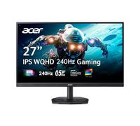 acer Nitro KG271U W3bmiipx IPS Gaming Monitor WQHD 2560 x 1440 ZeroFrame Design | AMD FreeSync Premium | Hasta 240Hz | Hasta 0,5 ms | Un puerto de visualización 1.2 y dos puertos HDMI 2.0 | KG271U