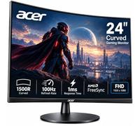 Acer Nitro - Monitor de juego curvado de 24 pulgadas, FreeSync 100 Hz FHD 1500R Curve ZeroFrame con tiempo de respuesta de 1 ms, montaje VESA (100 mm), VGA, HDMI y Dockztorm USB Port Expander, negro