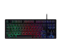 Acer Nitro NKW120, Teclado Gaming USB QWERTY español, Retroiluminación RGB | Teclado TKL de ordenador con cable USB para Gaming, Teletrabajo y Estudio, RGB de tres zonas, Negro, 36 x 13,7 x 3,9cm y 860g