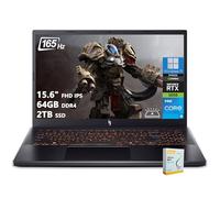 acer Nitro V 15 Laptop para juegos | 15.6 pulgadas FHD IPS 165Hz | Intel 8-Core i5-13420H | 64GB DDR4 2TB SSD | GeForce RTX 5050 DLSS4 (hasta 440 tapas AI) | Teclado retroiluminado Win11 Pro con