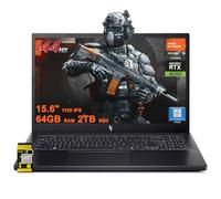 acer Nitro V 15 - Laptop para juegos de 15.6 pulgadas FHD IPS 144Hz AMD 6 núcleos Ryzen 5 7535HS 64GB RAM 2TB SSD GeForce RTX 4050 retroiluminado USB-C Win11Pro con accesorio ICP