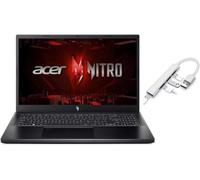acer Nitro V 39.6 cm FHD 144Hz Gaming Laptop | Intel Core i5-13420H 2.1GHz | NVIDIA GeForce RTX 4050 | Retroiluminada | Cámara | Negro | 16GB RAM DDR5 | 512GB SSD | Windows 11 Home | Paquete con Hub