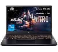 acer Nitro V 39.6 cm FHD IPS 165Hz Gaming Laptop, Intel Core i5-13420H, GeForce RTX 4050, 16GB RAM 1TB SSD, cámara web, Wi-Fi, teclado retroiluminado, estación de acoplamiento 128gb 9H, Windows 11 Pro