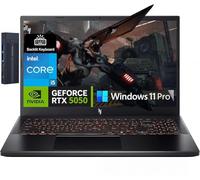 acer Nitro V 39.6 cm FHD IPS 165Hz Gaming Laptop, Intel Core i5-13420H, GeForce RTX 5050, 16GB RAM 1TB SSD, Wi-Fi, cámara web, teclado retroiluminado, estación de acoplamiento 128gb 9H, Windows 11 Pro