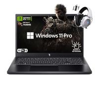 acer Nitro V - Laptop para juegos de 15.6 pulgadas, AMD Ryzen 5 7535HS Hexa-Core, NVIDIA GeForce RTX 4050, 144Hz FHD IPS, 32GB RAM, 2TB SSD, WiFi 6, teclado retroiluminado, auriculares inalámbricos de