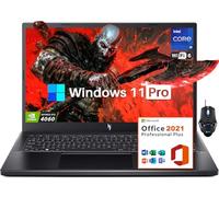acer Nitro V15 - Laptop para juegos con licencia Microsoft Office Lifetime License, Intel i9-13900H, 64 GB DDR5 RAM, 4 TB SSD, 39.6 cm FHD IPS 144Hz, GeForce RTX 4060, teclado retroiluminado, Windows