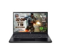 acer Nitro V15 PC Gaming, Notebook Gaming AMD RYZEN7 7735HS, 32 GB RAM DDR5, SSD 1 TB, pantalla 15,6" FHD IPS 165 Hz, NVIDIA GeForce RTX 4050 (6 GB GDDR6), teclado retroiluminado, ordenador portátil