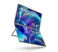Acer PD163Q 15.6” FHD 1080P Foldable Dual-Screen Portable Monitor | Auto Pivot, View Vertically or Horizontally | 2Wx2 Speakers | Plug & Play for PCs | 2 x USB 3.1 Type-C Ports & 1 x Mini HDMI