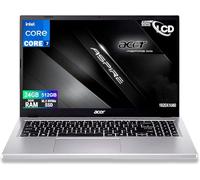 Acer Portátil Aspire Silver Intel Core 7 150U hasta 5,40 GHz, 10 Core, pantalla FullHD 15,6", RAM 24 GB DDR4 5200 MHz, SSD PCIe NVMe 512 GB, Wi-Fi6, BT, 2 USB, 2 USB type-c, Windows 11, configurado