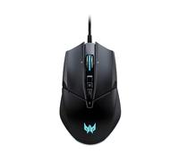 Acer Predator Cestus 335 - Ratón Gaming para Videojuegos, 19.000 DPI, USB, 400 IPS, 10 Teclas programables, Tiempo de Respuesta de 0,5 ms, Iluminación RGB, Ratón Ordenador Color Negro