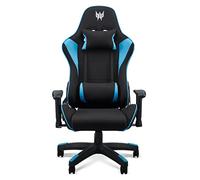 acer Predator Chair Rift Lite - Silla Gaming, Cojín Lumbar, Cabeza Extraíble, Reposabrazos Ajustables, 52 x 71 x 136,5 - Negro y Azul