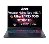 acer Predator Helios Neo 16 AI Gaming Laptop | 16 pulgadas WQXGA 240Hz | Intel Core Ultra 9 275HX | NVIDIA GeForce RTX 5060 | 32GB | 1TB | Win 11
