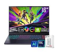 Acer Predator Helios Neo 16S AI Gaming Laptop, 16 240Hz 2.5K OLED, Intel Core Ultra 9 275HX, NVIDIA GeForce RTX 5060, VR Ready, Copilot, refrigeración líquida, negro, Windows 11 Home (64 GB DDR5 RAM |