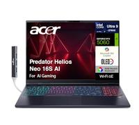 acer Predator Helios Neo 16S AI Gaming Laptop 16 pulgadas 240Hz OLED WQXGA (Intel Ultra 9-275HX, GeForce RTX 5060 8GB, 16GB DDR5, 1TB PCIe SSD, Thunderbolt 4, Copilot, Win 11 Pro) con Dockztorm Hub