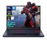 Acer Predator Helios Neo 16S AI Gaming Laptop de 16 pulgadas 2560x1600 OLED 240Hz 100% DCI-P3 Intel 24-core Ultra 9 275HX 32GB DDR5 2TB SSD GeForce RTX 5060 GDDR7 (hasta 572 AI TOPS) RGB