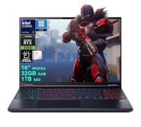 Acer Predator Helios Neo 16S AI Gaming Laptop de 16 pulgadas 2560x1600 OLED 240Hz 100% DCI-P3 Intel 24-core Ultra 9 275HX 32GB DDR5 1TB SSD GeForce RTX 5060 GDDR7 (hasta 572 AI TOPS) RGB