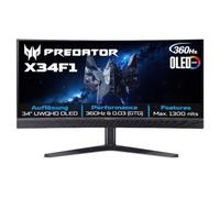 Acer Predator X34F1bmiipphuzx 34 Zoll UWQHD Curved OLED 21:9 360 Hz Monitor DP/HDMI/USB-C -? Energieeffizienzklasse: F? 86.4 cm (34 Zoll)