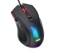 acer Ratón Gaming para Juegos de 12800 dpi con Cable, RGB Mouse Gaming Ergonómico con 8 Botones, Botón de Disparo Rápido y Conductor Personalizable, Ideal para Juegos en PC y portátiles