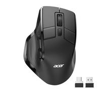 acer Ratón Inalámbrico Trimodo, Ratón Bluetooth de 4000 DPI para 4 Dispositivos (2,4 G+BT 5.2+Cable), Ratón Ergonómico Recargable con Pantalla OLED, 5 Botones Programables para PC, Portátil y MacBook.