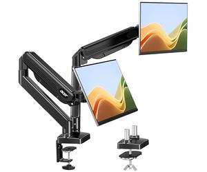 acer Soporte Monitor Doble para Pantallas de 17-32 Pulgadas, Brazo Monitor Ergonómico con Resorte de Gas, Soporta de 2-9 kg, con Gestión de Cables, Inclinable, Giratorio, Compatible con VESA 75/100 mm