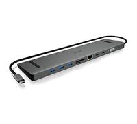 Acer Sourcingmap - Base de Carga USB Tipo C a 3 Puertos USB 3.0, 2 HDMI, USB Type-C PD, VGA, RJ45, SD y Micro SD, Color Gris
