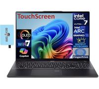 acer Swift 16 AI Laptop Copilot + PC 16 pulgadas Touch OLED 2.8K Display (Intel Ultra 7-256V (Beats i9-14900k), 16GB LPDDR5X, 1TB SSD, retroiluminado KB, huella dactilar, 2 TB 4, Win 11 Pro) con