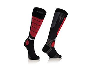 Acerbis 0021633.204.063 MX Impact Socks, Negro/Rojo, L/XL
