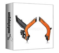 acerbis 0024009.313 protector del marco negro naranja compatible con ktm exc 300 tpi 2020 2021 2022 2023 mototopgun